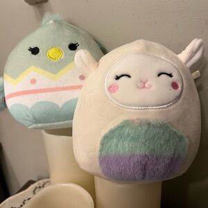 Squishmallows Mint Green and Cream Stuffed Animals 4.5” Easter